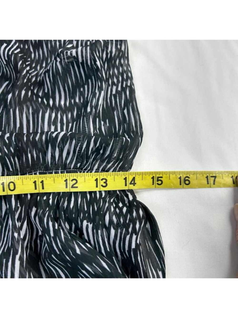 Sheer Black/Gray Tiered Maxi Dress By Simply Vera Small Belt Keyhole - Picture 11 of 16